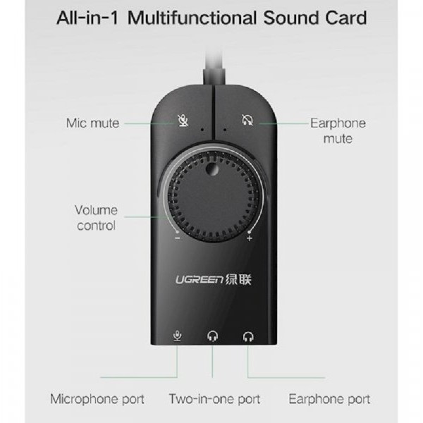 UGREEN Eksterni stereo adapter CM129