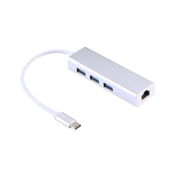 VELTEH Type C HUB 4u1 RJ45 Gigabit LAN + 3*USB 3.0