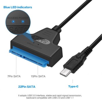 VELTEH USB C na Sata 22 pin Napojni Kabl NKC-K022