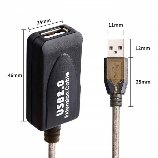 VELTEH USB produžni aktivni kabl 2.0 15m KT-USE-15M