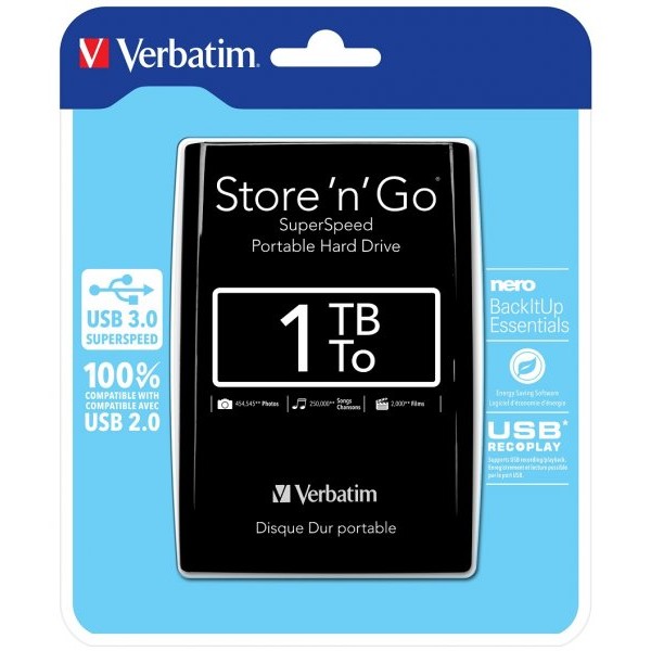 VERBATIM Eksterni hard disk 1TB 53023 Black