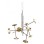 VESTA 319 LUSTER 9*G9 ANTIQUE BRASS/BLACK
