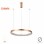 VESTA 365 visilica led  60W 3000K bruseno zlato (O 780 mm)