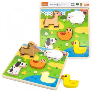 VIGA Taktilne puzzle farma