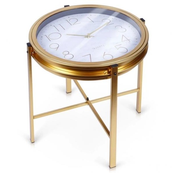 Vilde 569726 Round sto sa ugrađenim satom