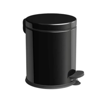 VINOX Kanta za otpatke sa pedalom metal CRNA 12 lit (visina 370mm, prečnik 250mm)
