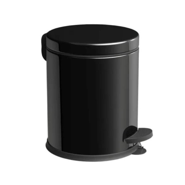 VINOX Kanta za otpatke sa pedalom metal CRNA 12 lit (visina 370mm, prečnik 250mm)