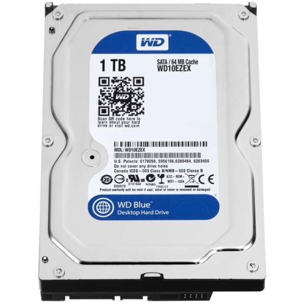 WESTERN DIGITAL Caviar Blue, 3.5 / 1TB / 64MB / SATA / 7200rpm, WD10EZEX bulk