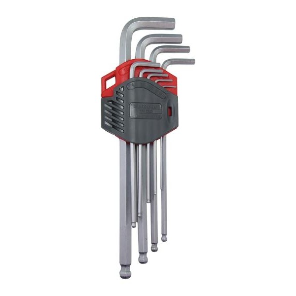 WURTH Red Stripe Set L-imbus odvijača, loptasta glava, dugi, 1,5-10 mm, 9 komada (575243100)