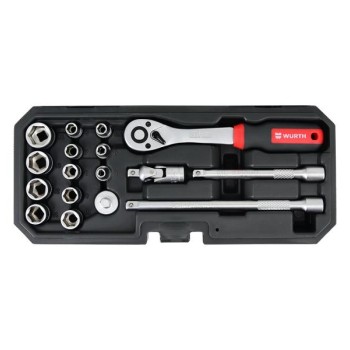 WURTH Red Stripe Set nasadnih ključeva 1/4'', 17 komada (5763114017)