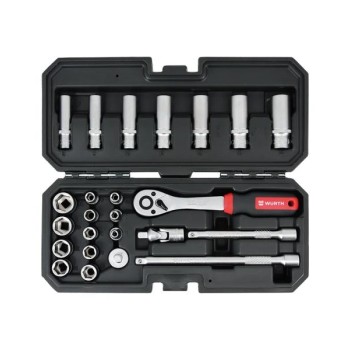 WURTH Red Stripe Set nasadnih ključeva 1/4'', 24 komada (5763114024)