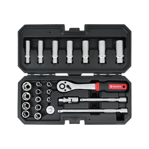 WURTH Red Stripe Set nasadnih ključeva 1/4'', 24 komada (5763114024)