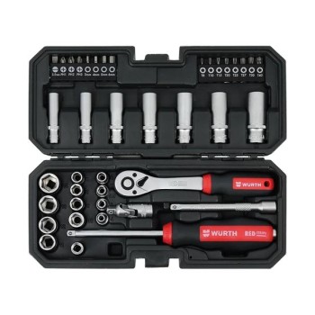 WURTH Red Stripe Set nasadnih ključeva 1/4'', 40 komada (5763114040)