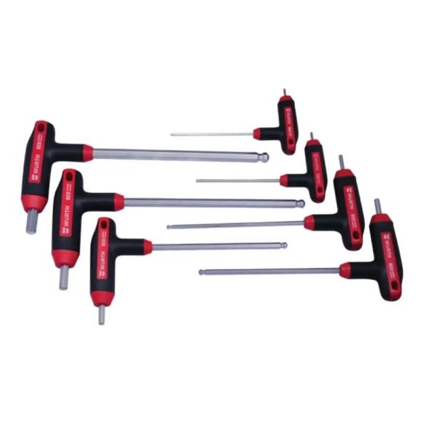 WURTH Red Stripe Set T-odvijača Imbus-kugličasti 2.5-10, 7 komada (5751914062)