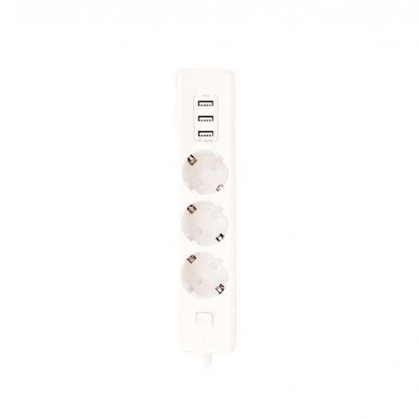 X WAVE Xwave Produžni naponski kabal sa 3 uticnice +3 x USB ,duzine 1.8m