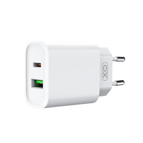 XO Kućni punjač od 18w sa USB A i USB C konektorom