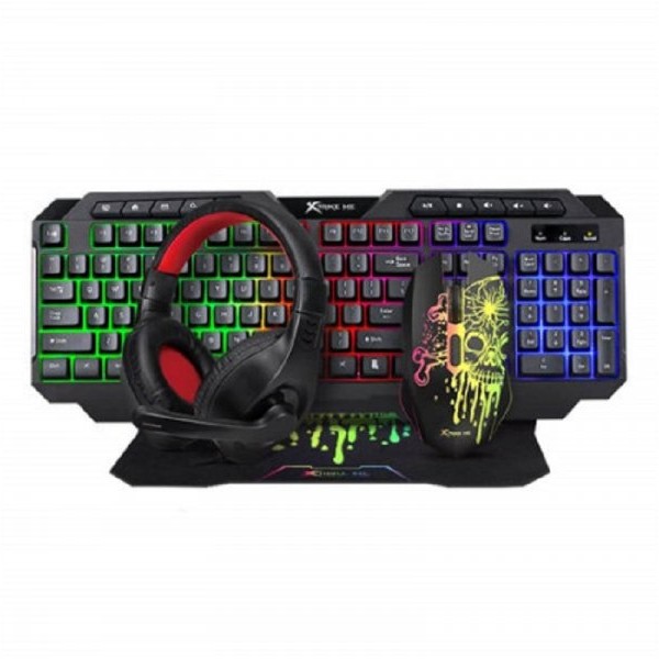 XTrike Tastatura+ miš+ slušalice + podloga usb CMX415 4u 1 gejmerski set