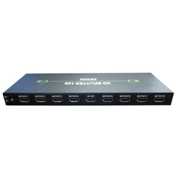 Xwave Xwave HDMI spliter 1x In na 8x Out 4Kx2K Active,1-in 8-out