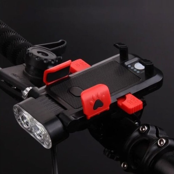 Yiwu Moon Star Punjiva LED lampa za bicikl sa sirenom i nosačem