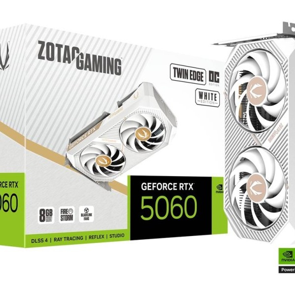 ZOTAC SVGA Zotac RTX 5060 Twin Edge OC 8GB GDDR7 White Edition, ZT-B50600Q-10M
